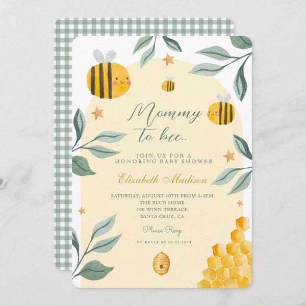 Watercolor Mommy to Bee Honey Sweet