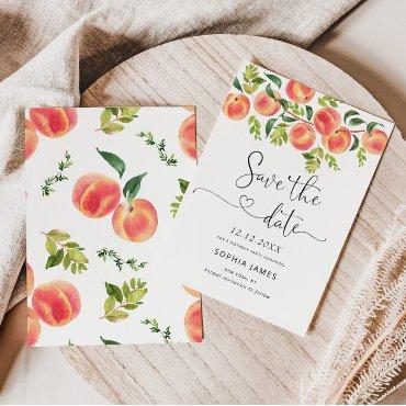 Watercolor peach Save the Date
