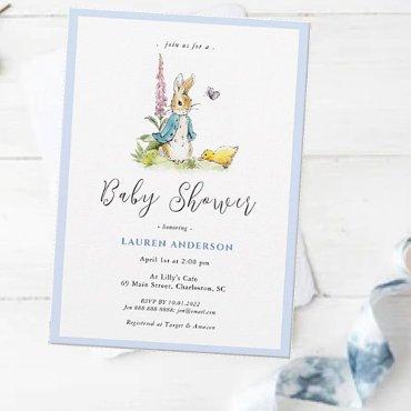 Watercolor Peter Rabbit  Baby Boy Shower