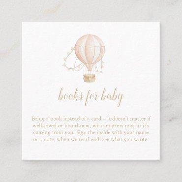 Watercolor Pink Baby Shower Books for Baby Square  Square Business Card