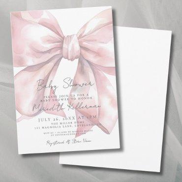 Watercolor Pink Bow