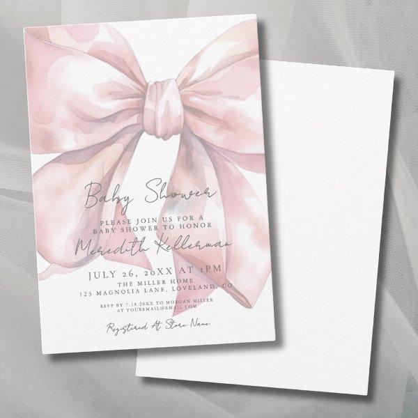 Watercolor Pink Bow