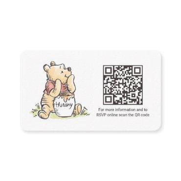 Watercolor Pooh Baby Shower Gift Registry Enclosure Card