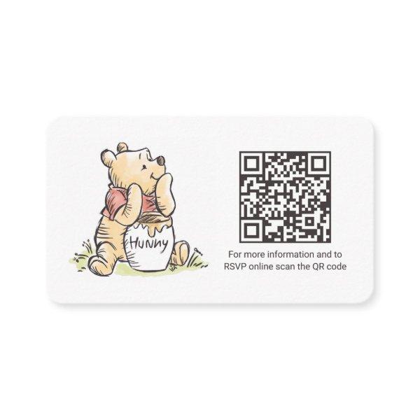 Watercolor Pooh Baby Shower Gift Registry Enclosure Card
