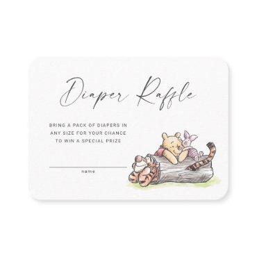 Watercolor Pooh & Pals Diaper Raffle Insert Card
