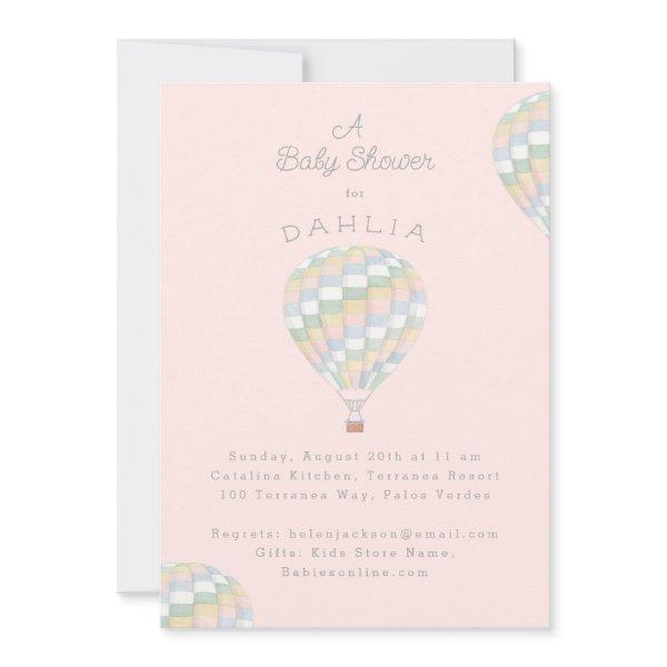 watercolor quilt hot air balloon