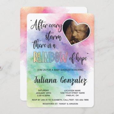 Watercolor Rainbow Baby Ultrasound Shower