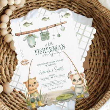 Watercolor Rustic Little Fisherman
