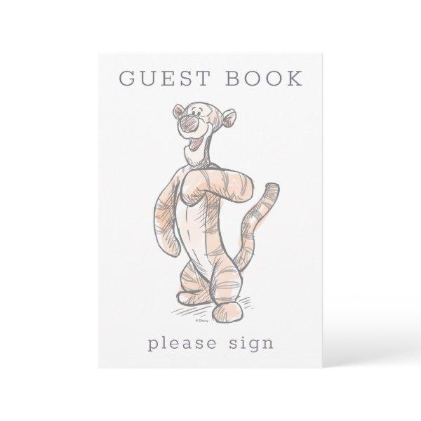 Watercolor Tigger Baby Shower Guest Book
