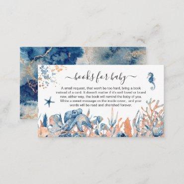 Watercolor Under-the-Sea Books for Baby Enclosure Card
