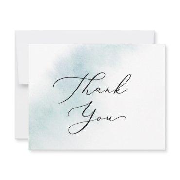 Watercolor Wash | Blue Thank You Card