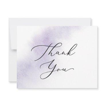 Watercolor Wash | Purple Thank You Card