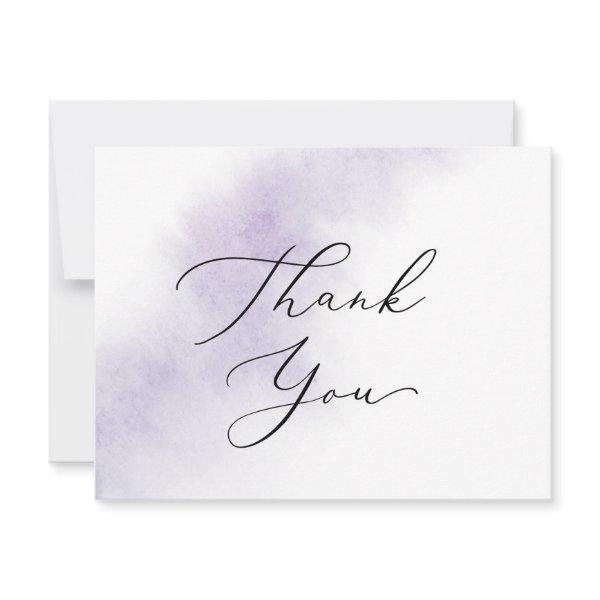 Watercolor Wash | Purple Thank You Card