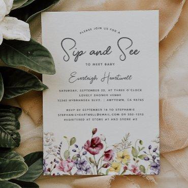 Watercolor Wildflowers Sip and See