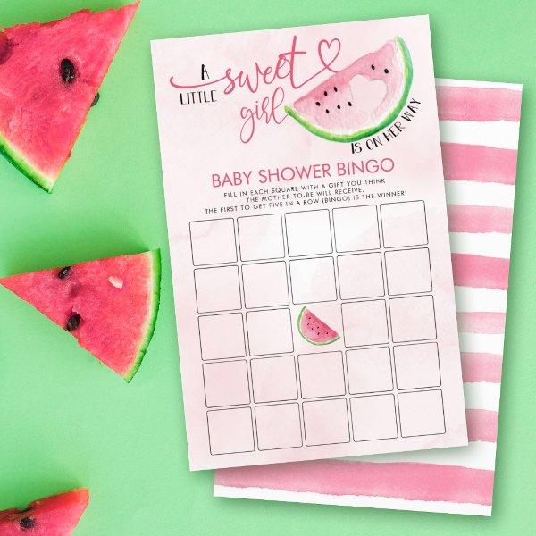 Watermelon Baby Shower Bingo Shower Games