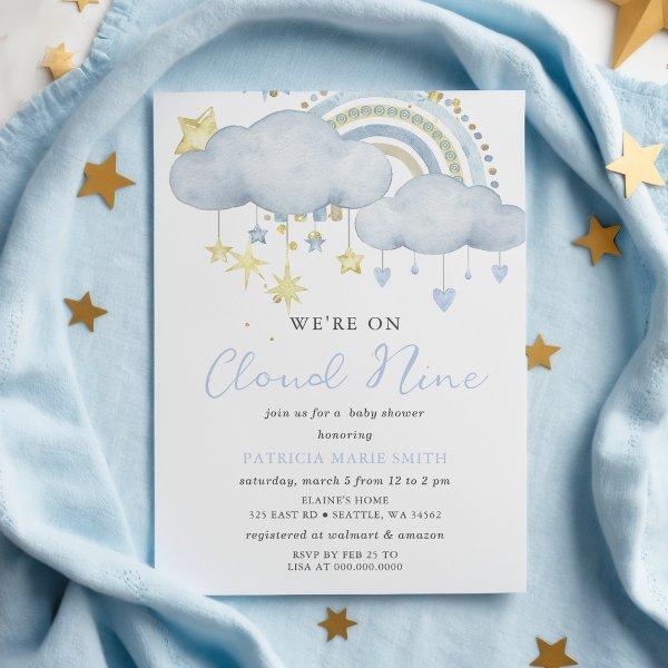 We are on Cloud Nine Baby Boy Baby Shower