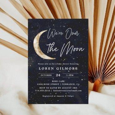 We Are Over The Moon Baby Shower | Galaxy