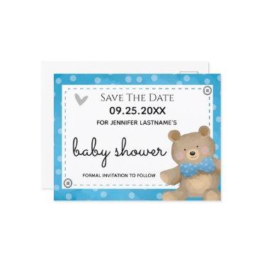 We Can Bearly Wait Baby Shower Save the Date Postcard