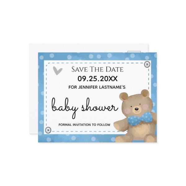 We Can Bearly Wait Baby Shower Save the Date Postcard