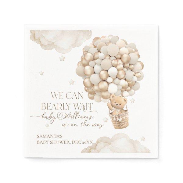 We Can Bearly wait Gender Neutral Baby Shower Napkins