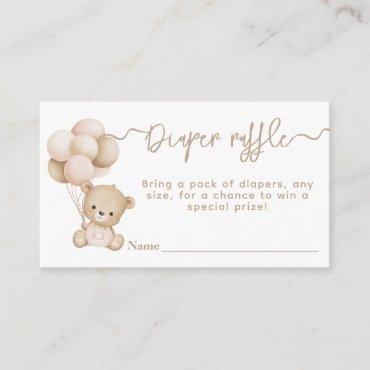 We can Berly wait Baloon Baby Shower Diaper Enclosure Card