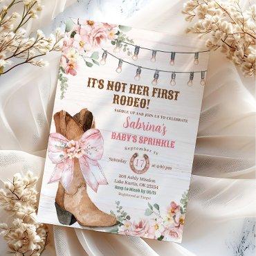Western Pink Not Her First Rodeo Baby Sprinkle