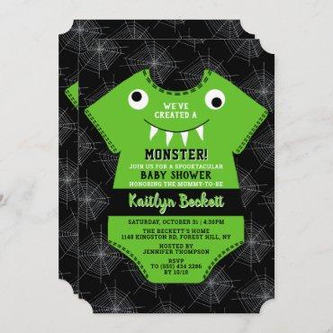 "We've Created A Monster" Halloween Baby Shower Invitation