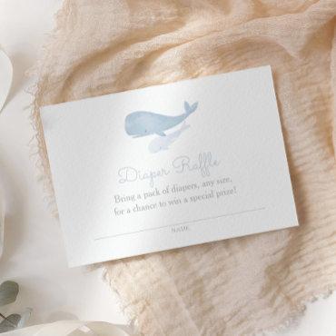 Whale Under the Sea Baby Shower Diaper Raffle Enclosure Card