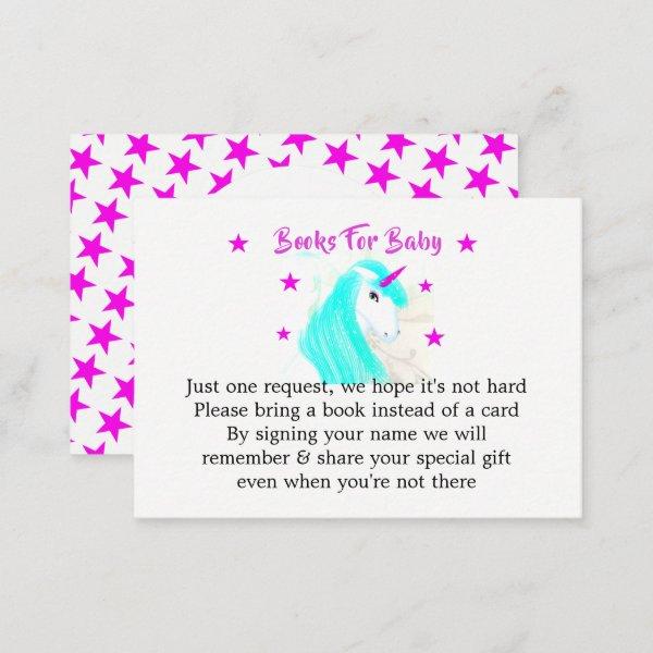 Whimsical Baby Shower Mythical Unicorn Cute Modern Enclosure Card