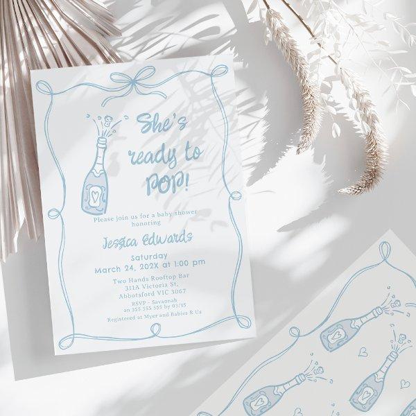 Whimsical Blue Hand Drawn Ready To Pop