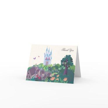 Whimsical Cinderella Castle Baby Shower Thank You