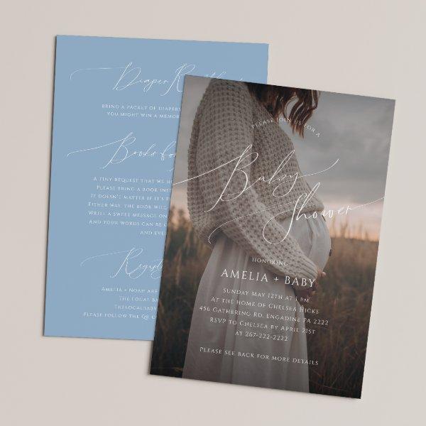 Whimsical Dusty Blue Photo All in One