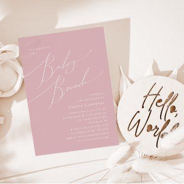 Whimsical Dusty Rose Baby Brunch