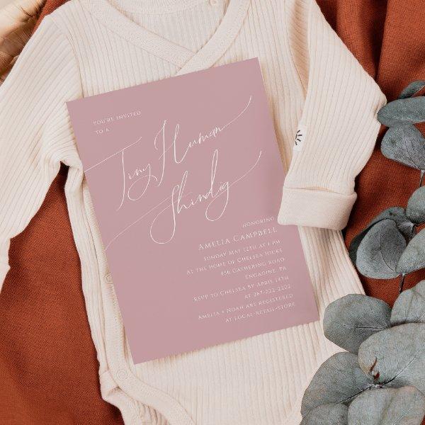 Whimsical Dusty Rose Tiny Human