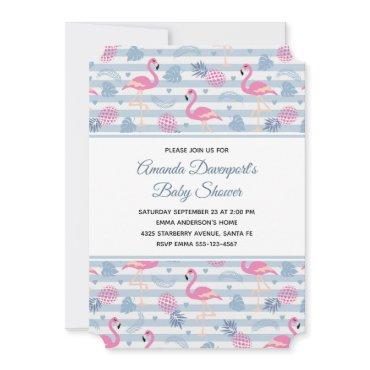 Whimsical Flamingo & Pineapple Pattern