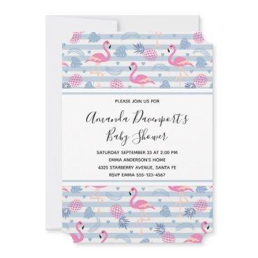 Whimsical Flamingo & Pineapple Pattern