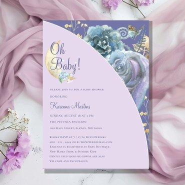 Whimsical Moon Lavender Purple Oh