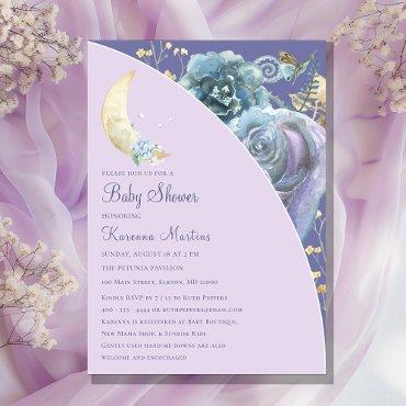 Whimsical Moon Lavender Purple Script