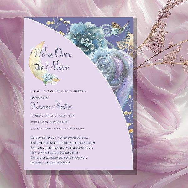 Whimsical Moon Purple Over The Moon