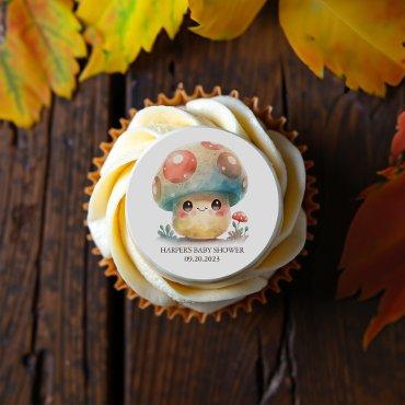 Whimsical Mushroom Edible Frosting Rounds