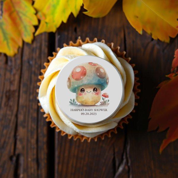 Whimsical Mushroom Edible Frosting Rounds