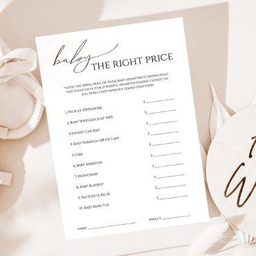 Whimsical Neutral Baby Shower The Right Price Card