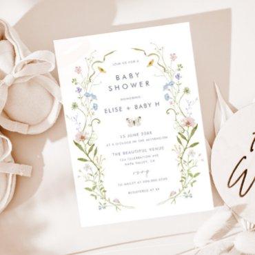 Whimsical Pastel Wildflower Frame