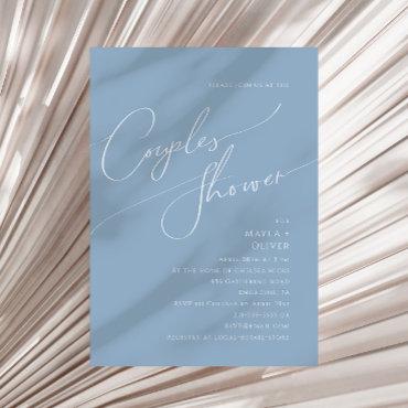 Whimsical Script | Dusty Blue Couples Shower