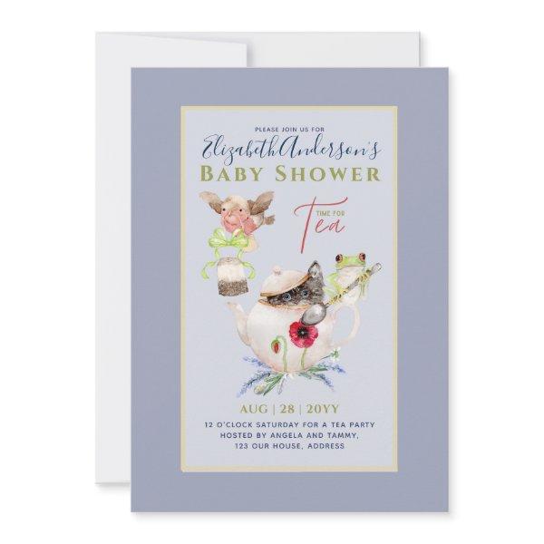 Whimsical TEA PARTY Baby Shower Woodland Animals