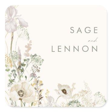Whimsical Wildflower Meadow | Ivory Envelope Seals