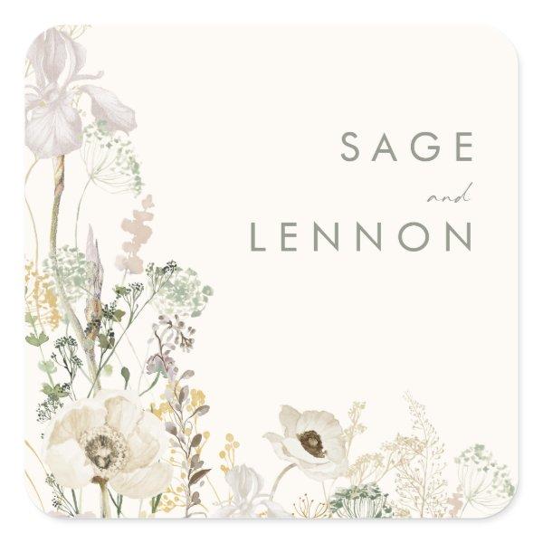 Whimsical Wildflower Meadow | Ivory Envelope Seals