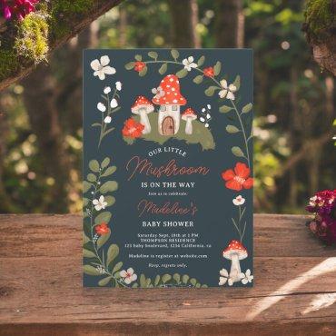 Whimsical woodland mushrooms floral
