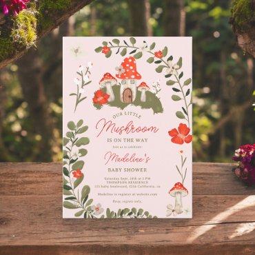 Whimsical woodland mushrooms floral