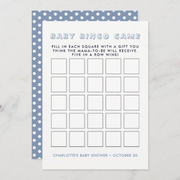 Whimsy Blue Elephant | Baby Shower Bingo Game